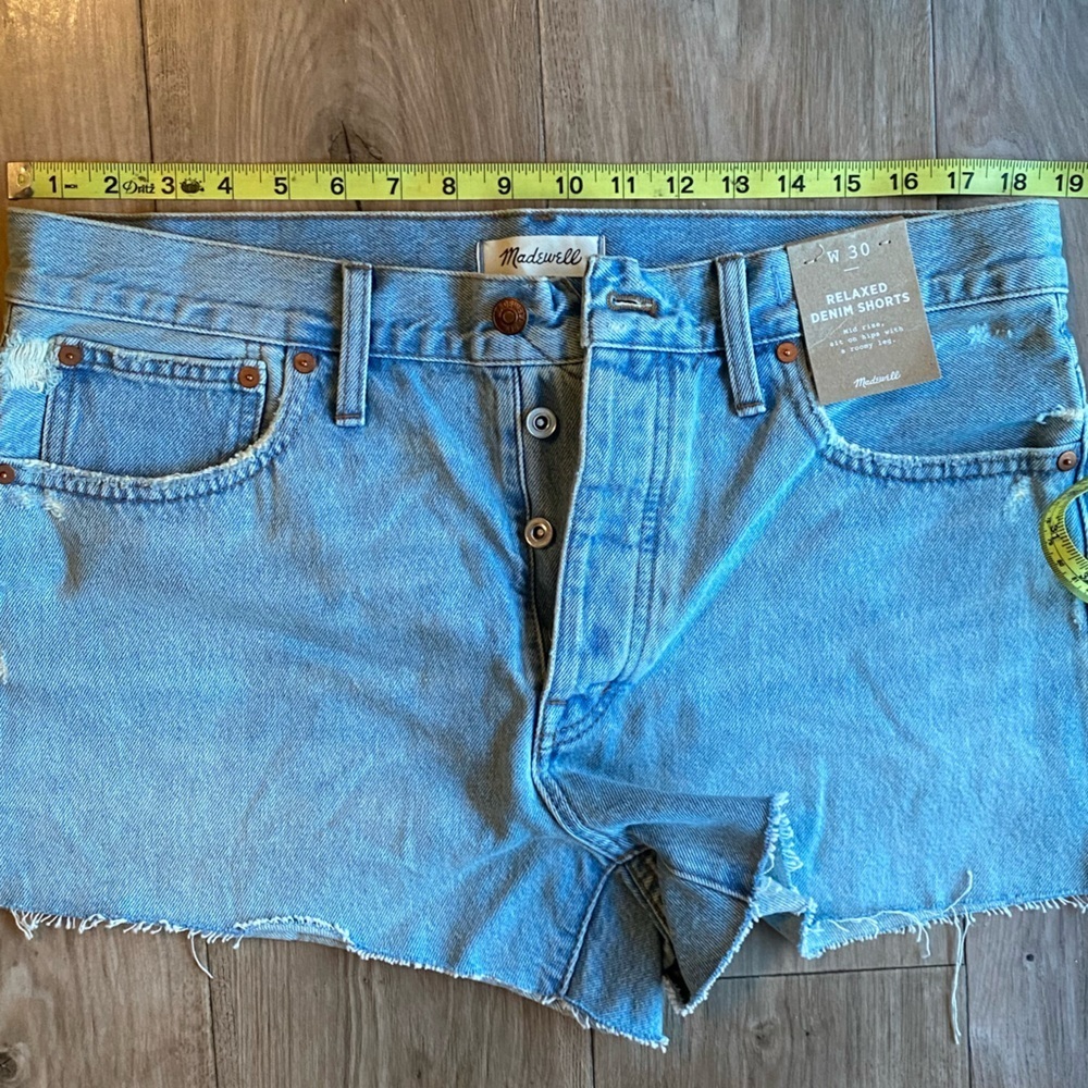 NWT Madewell Relaxed Denim Shorts - Picture 6 of 8